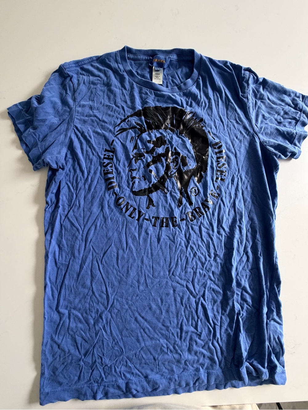 Y2K Diesel Men’s Blue Graphic Logo Tee